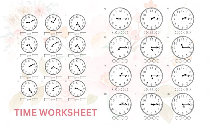create telling time worksheets for kids with solutions