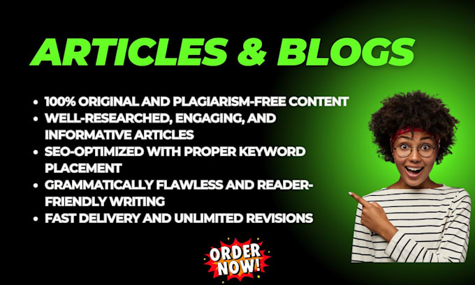 write SEO articles and blog posts