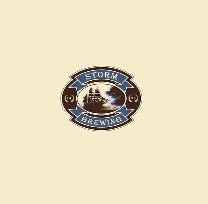 design catchy storm brewing logo