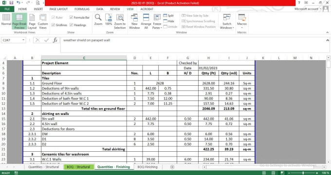 Prepare bill of quantities for construction projects by Riazahmad270 ...