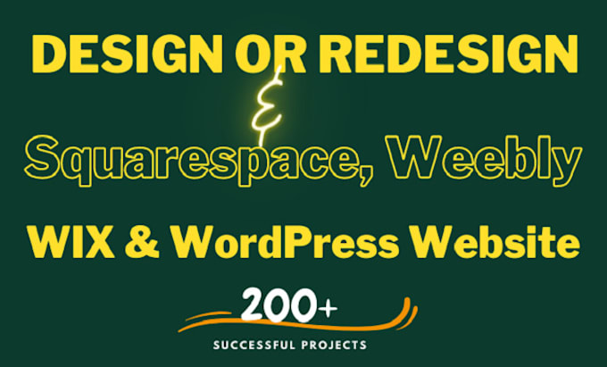 design wix, weebly, or squarespace website your vision, our expertise