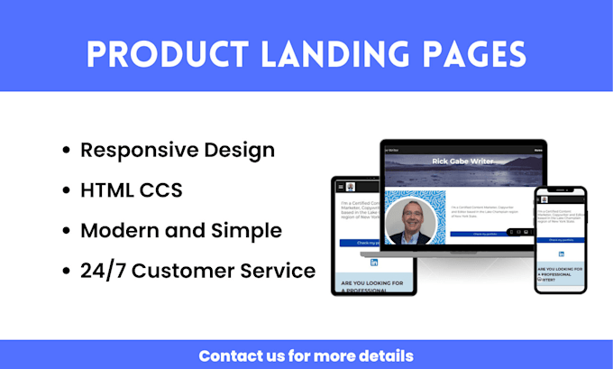 Create your product landing page using html and css by Peiris809 | Fiverr