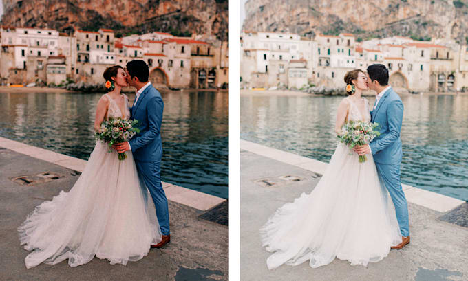 do cinematic wedding video or photo editing in just 1 hour