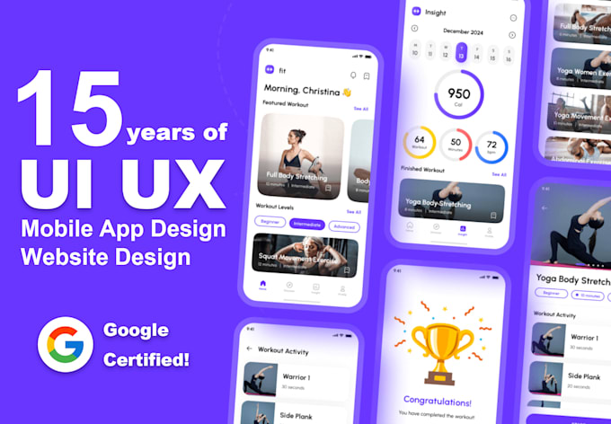 Do ui ux design for mobile app, web, dashboard, and website by ...