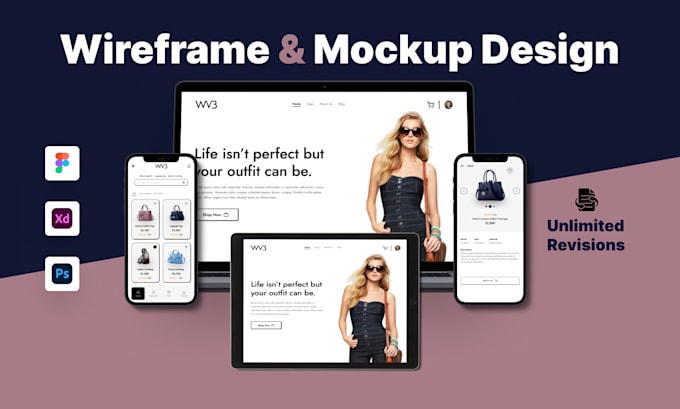 Website wireframe, mockup ui ux design and app wireframe, mockup ui ux ...