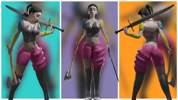 do 3d character modeling for game, animation etc