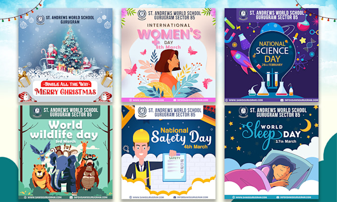design school posters educational flyers and kids banners