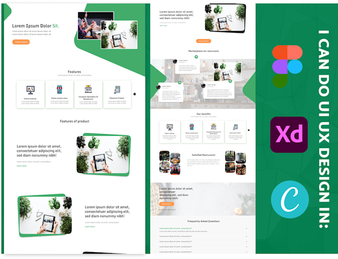 do figma website design, website UI UX, figma landing page
