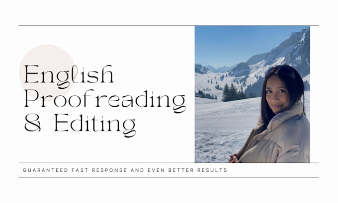 professionally proofread and edit any english text