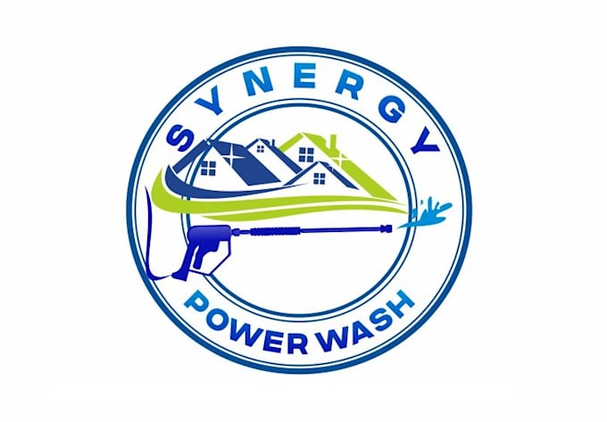 design a high quality power washing logo with in short time