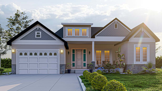 do interior design, 3d home exterior design and architectural rendering
