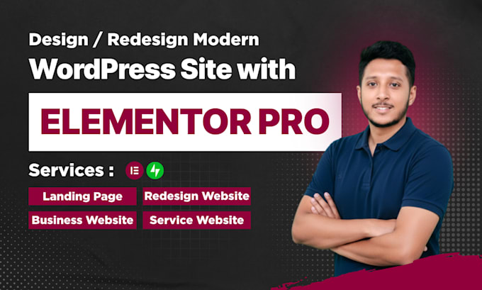design or redesign a modern wordpress website using elementor pro