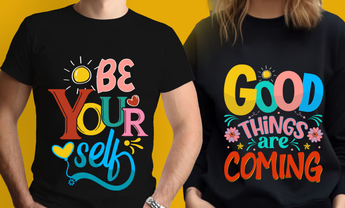 Realizza un design di magliette con logo tipografico personalizzato in serie