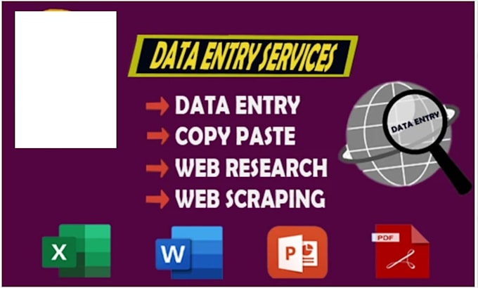 do data entry, copy paste, web research and product listing