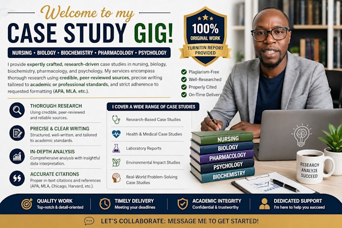craft case studies for nursing, biochemistry, and psychology