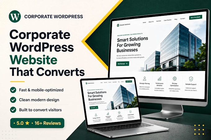 create a professional corporate wordpress website