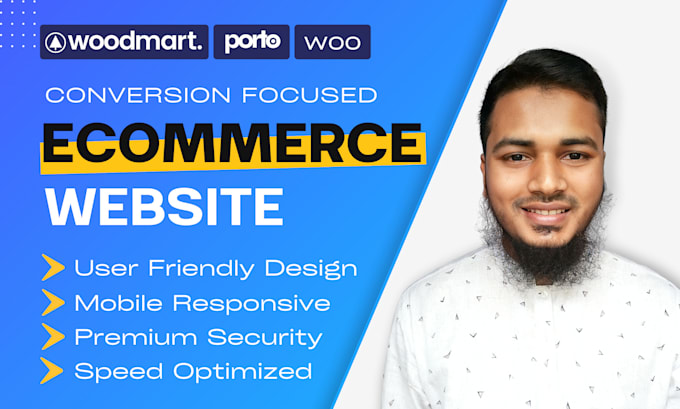 create wordpress ecommerce website using woodmart, porto or breakdance builder