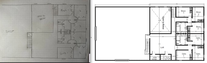 convert pdf , sketch , image to autocad with dimensions , data , modifications