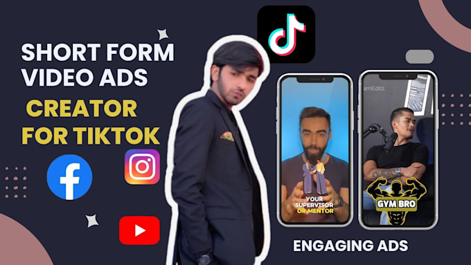 do short video ads for your shopify , facebook tiktok and ecommers