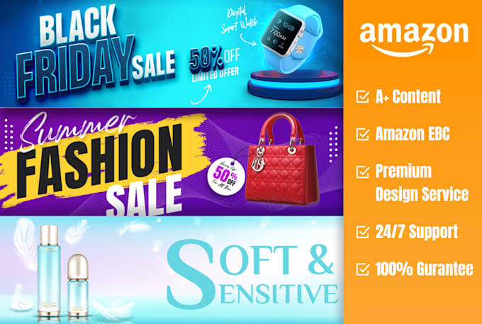 create amazon ebc design and a plus content for amazon product listing