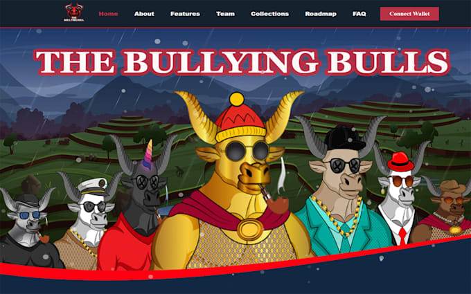 nft landing page, design nft website, nft landing page