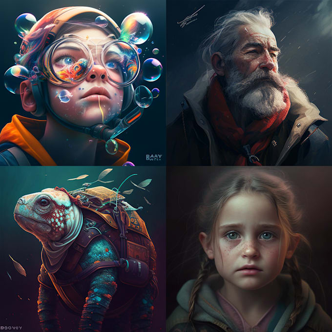 Make high quality advanced character digital art using ai by Gowtham