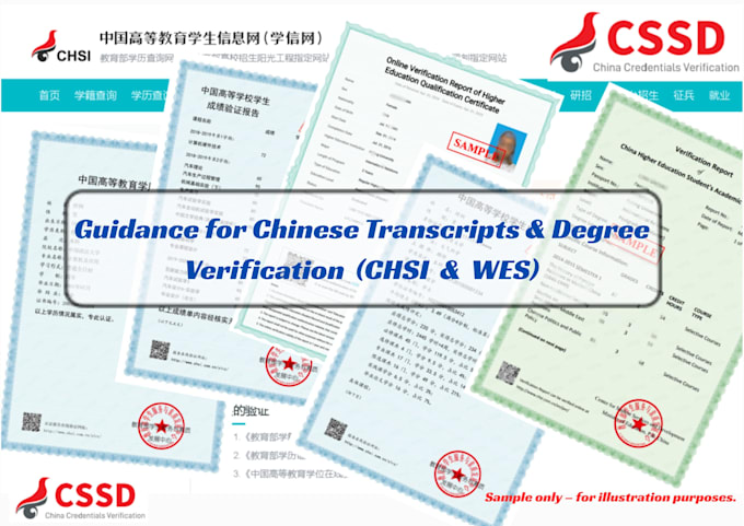 proofread documents and guide you through chsi and wes verification reports