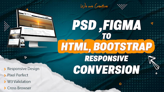 Create a creative and responsive website design with html css and ...