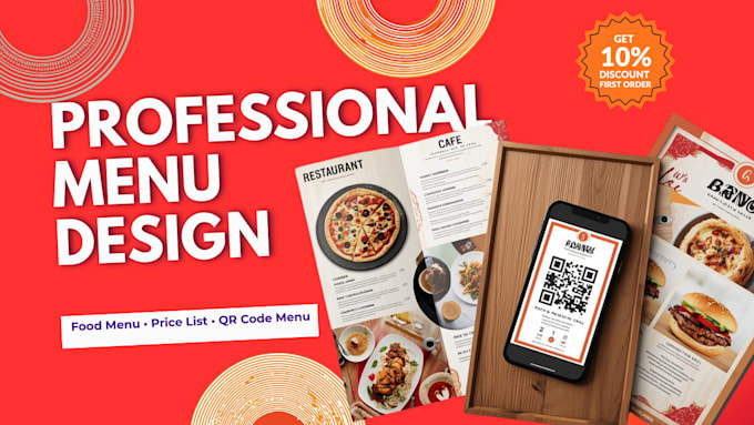 design modern restaurant menu, food menu, price list and qr code menu