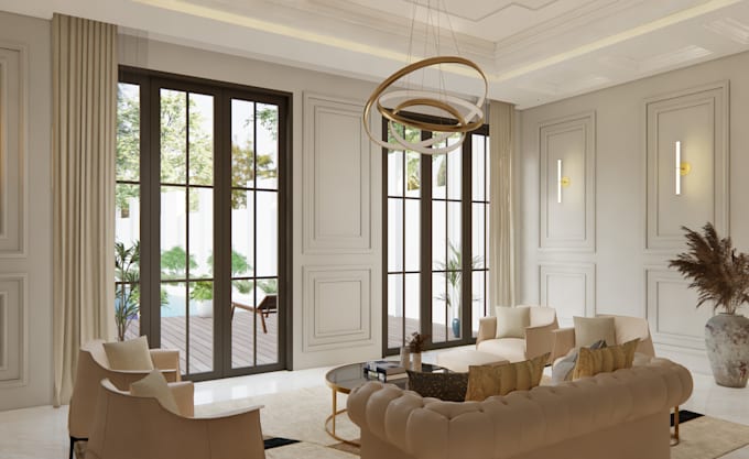 Do realistic 3d interior rendering by Rizcreative_ | Fiverr