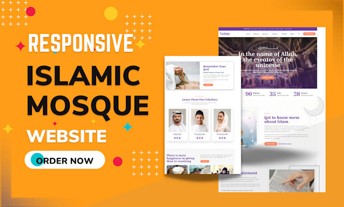 create and redesign a islamic website for your mosque, organization, or charity