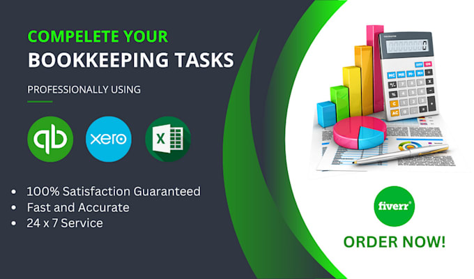 do bookkeeping using quickbooks online, xero and excel