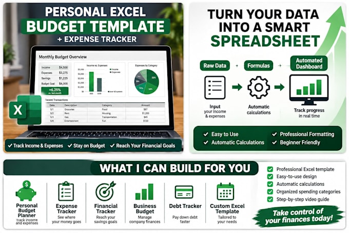 create a personal budget template in excel with an expense tracker