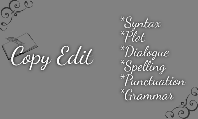 copy edit your fiction book