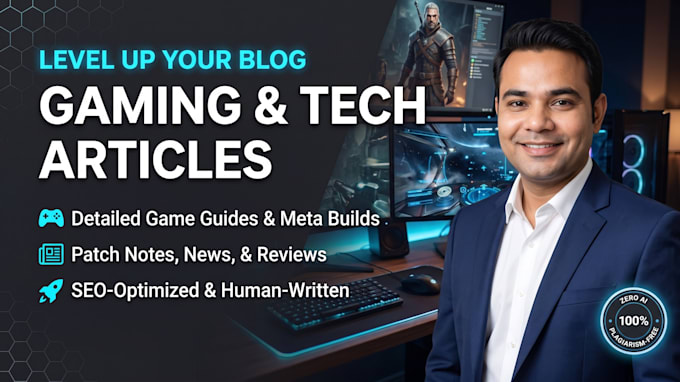 write engaging SEO gaming articles and blog posts for video games