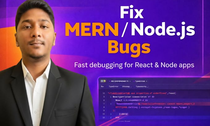 fix bugs in your mern stack or node js web app