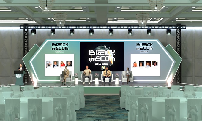 create high end realistic 3d stage and event visualization