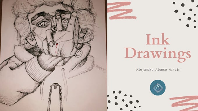 make realistic traditional ink drawings