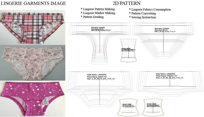 Make digital lingerie pattern for you by Rubel0098