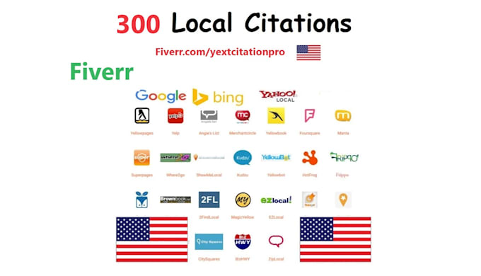 do local USA citation listing from yext, brightlocal list