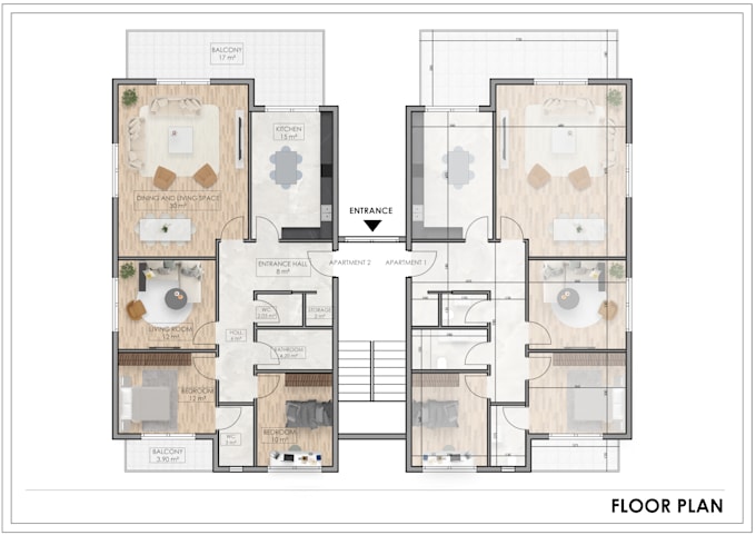 draw 2d floor plans, 3d floor plans with realistic texture