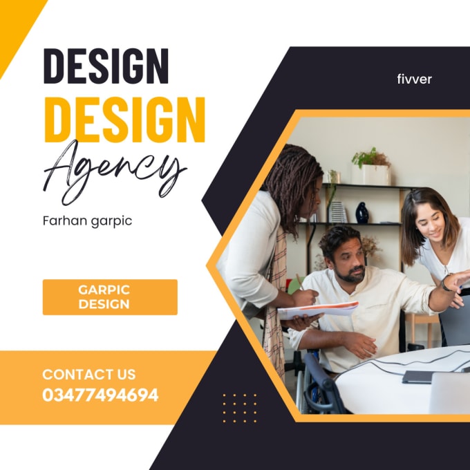 Business card and logo and flax design by Farhangarpic Fiverr
