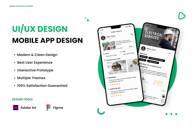 Do creative mobile app ui ux design by Salah_emd | Fiverr