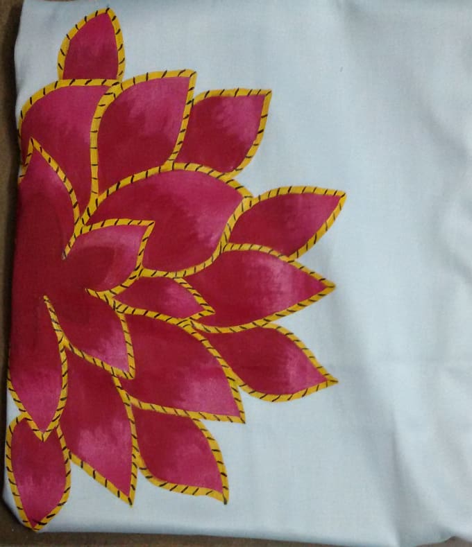 paint fancy pillow cover as per your requirements