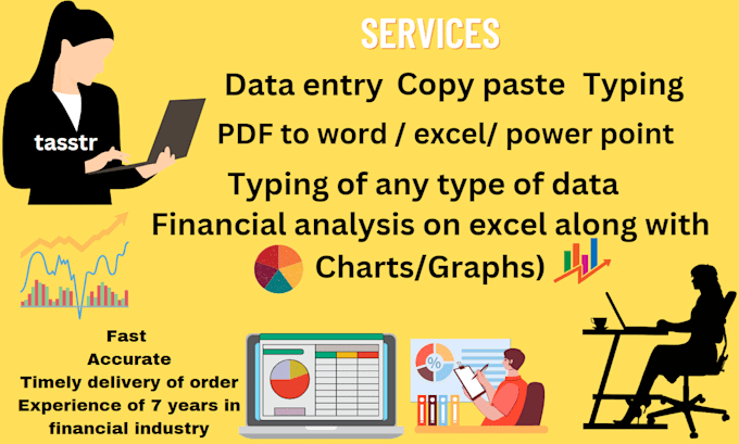 Data entry, copy paste, typing and financial analysis by Tasstr | Fiverr