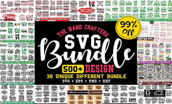 provide 500 plus mega svg bundle for tshirt design cricut multiniche layered