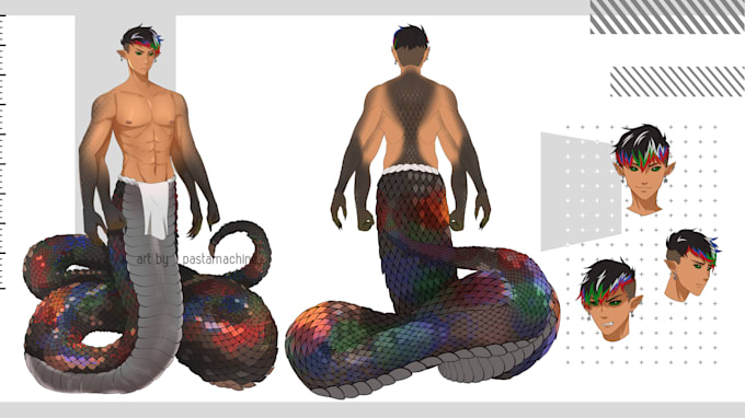 draw awesome fantasy character art for nonhuman monster