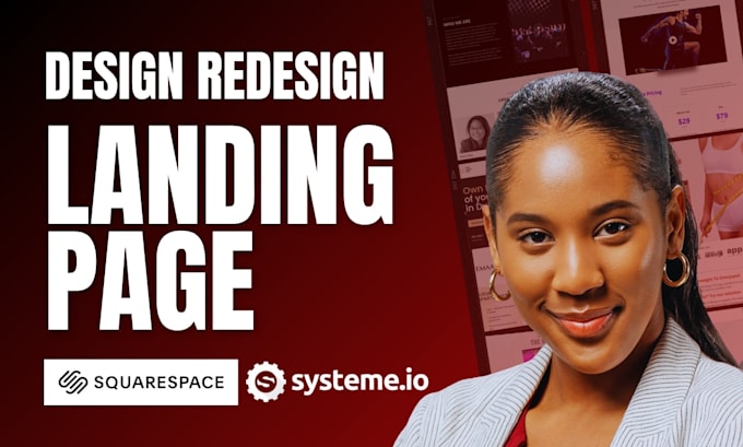 build sales funnel, landing page and automation in systeme io, squarespace