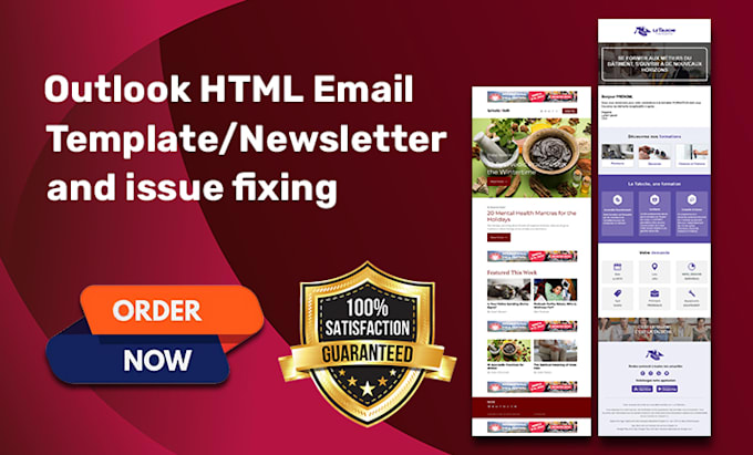 code email template for outlook and fix issues