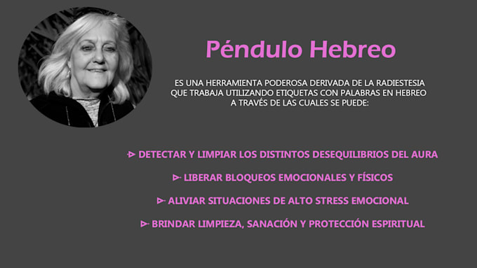 do péndulo hebreo para armonización personal, laboral y espacios